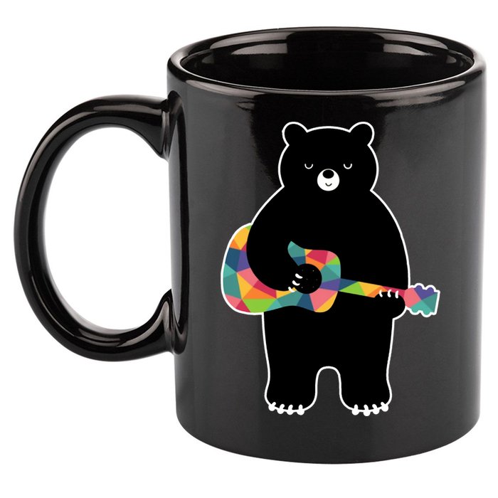 Happy Song Bear Guitar 11oz C Handle Ceramic Mug