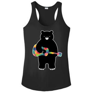 Happy Song Bear Guitar Ladies PosiCharge Competitor Racerback Tank