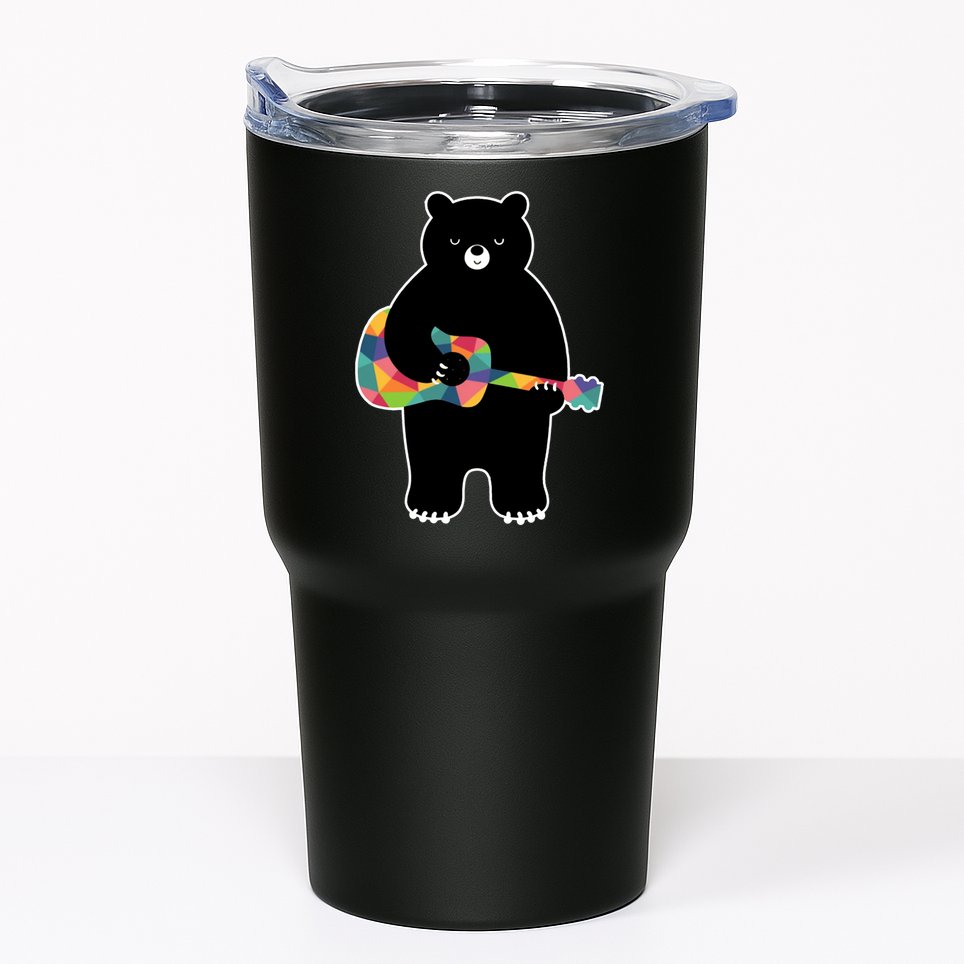 Happy Song Bear Guitar Tumbler