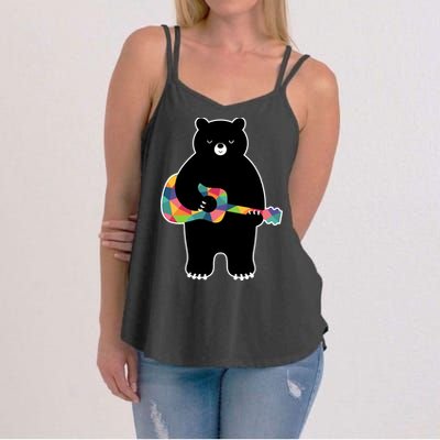Happy Song Bear Guitar Women's Strappy Tank