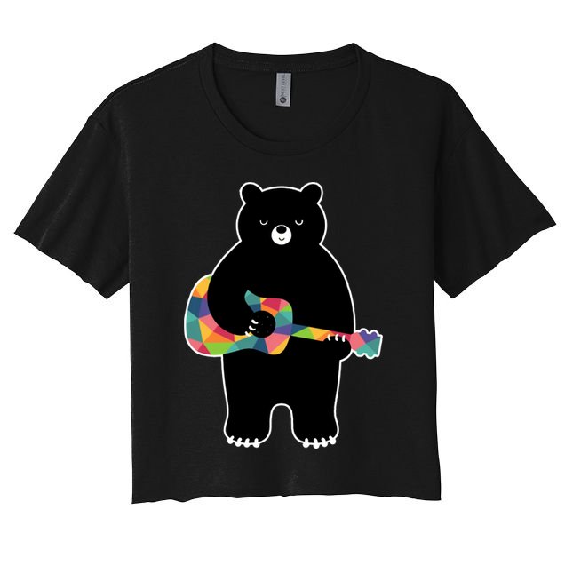 Happy Song Bear Guitar Crop Top