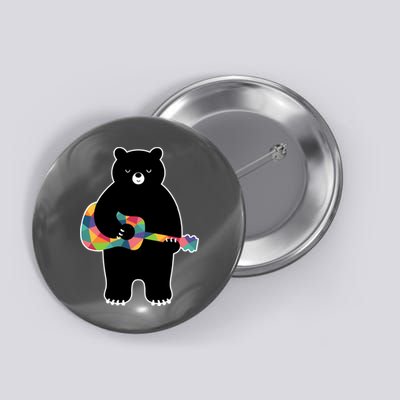 Happy Song Bear Guitar Button