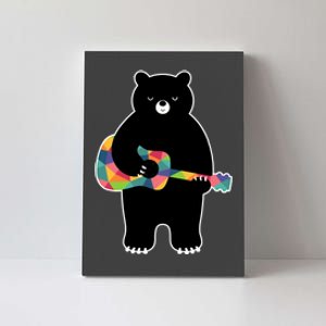 Happy Song Bear Guitar Canvas