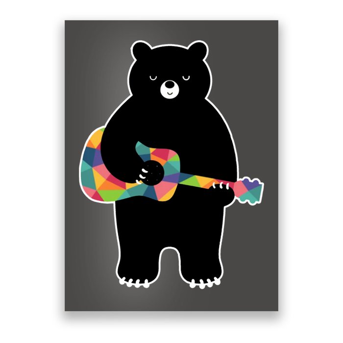 Happy Song Bear Guitar Poster