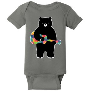 Happy Song Bear Guitar Baby Bodysuit