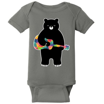 Happy Song Bear Guitar Baby Bodysuit