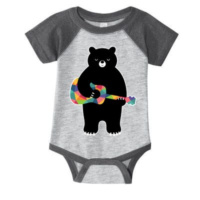 Happy Song Bear Guitar Infant Baby Jersey Bodysuit