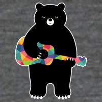 Happy Song Bear Guitar Womens T-Shirt