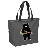 Happy Song Bear Guitar Zip Tote Bag