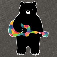 Happy Song Bear Guitar Cotton Canvas Backpack