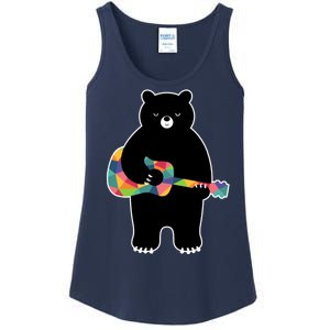 Happy Song Bear Guitar Ladies Essential Tank