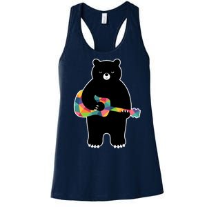 Happy Song Bear Guitar Women's Racerback Tank