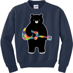 Happy Song Bear Guitar Kids Sweatshirt