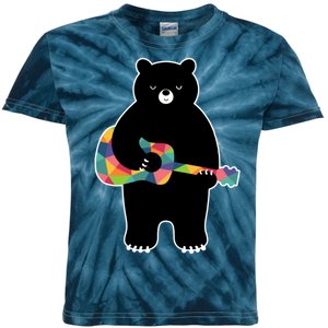 Happy Song Bear Guitar Kids Tie-Dye T-Shirt