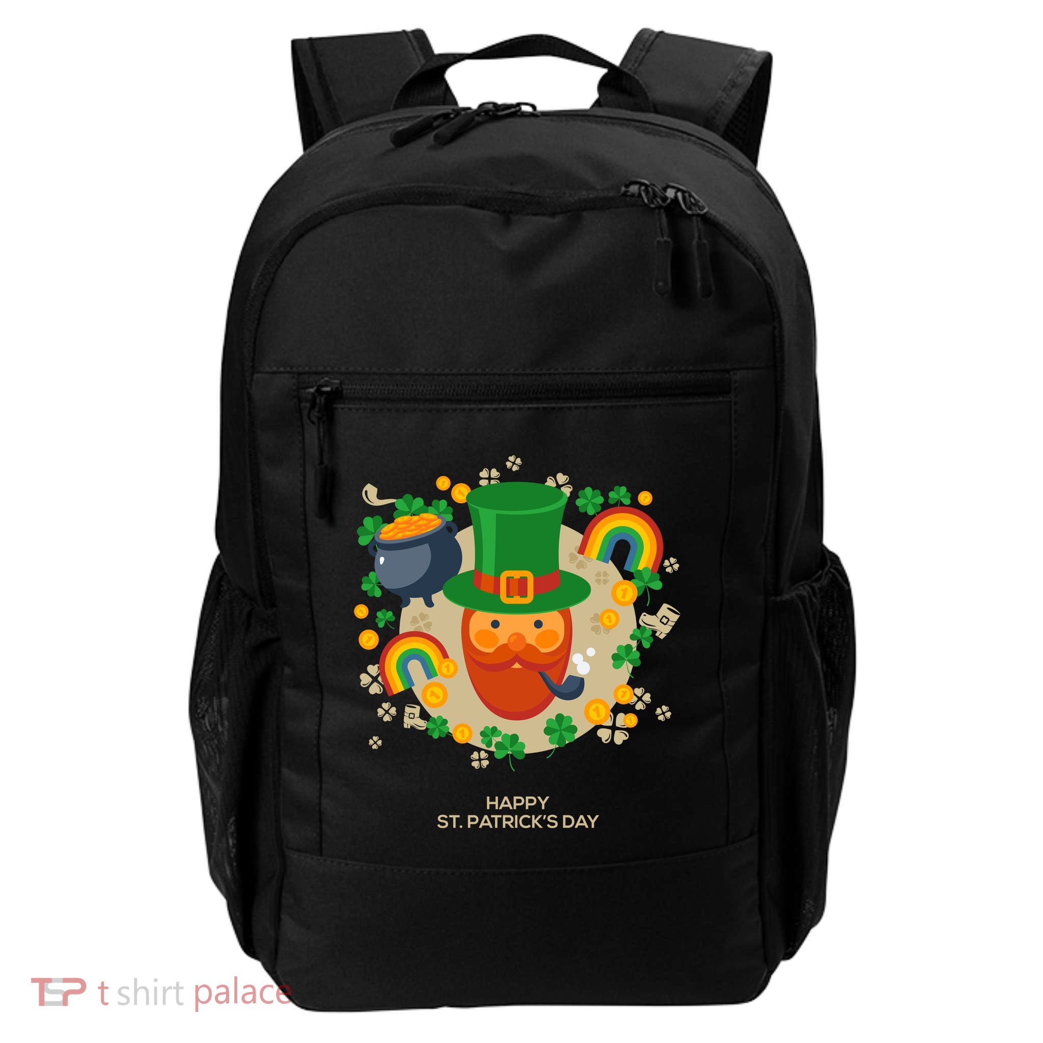 Happy St. Patrack's Day Leprechaun Smoking Pipe Daily Commute Backpack