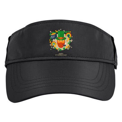 Happy St. Patrack's Day Leprechaun Smoking Pipe Adult Drive Performance Visor