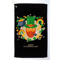 Happy St. Patrack's Day Leprechaun Smoking Pipe Golf Towel