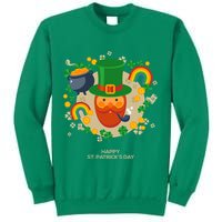 Happy St. Patrack's Day Leprechaun Smoking Pipe Sweatshirt