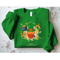 Happy St. Patrack's Day Leprechaun Smoking Pipe Sweatshirt