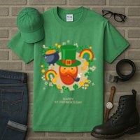 Happy St. Patrack's Day Leprechaun Smoking Pipe Tall T-Shirt