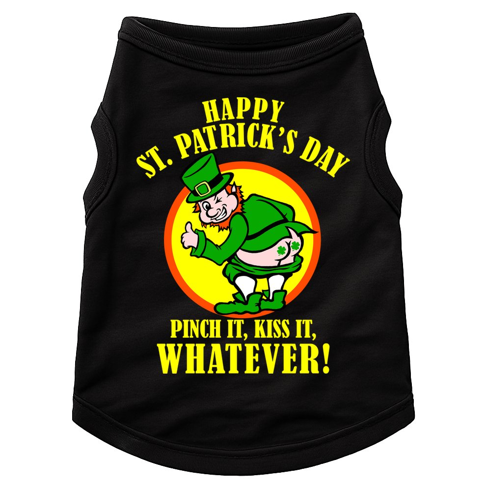 Happy St. Patrick's Day Pinch It, Kiss It, Whatever! Funny Irish Leprechaun Doggie Tank