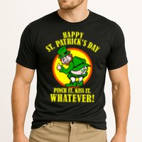 Happy St. Patrick's Day Pinch It, Kiss It, Whatever! Funny Irish Leprechaun Cooling Performance Crew T-Shirt