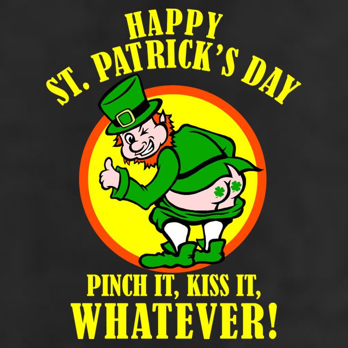 Happy St. Patrick's Day Pinch It, Kiss It, Whatever! Funny Irish Leprechaun 11oz C Handle Ceramic Mug