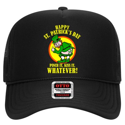 Happy St. Patrick's Day Pinch It, Kiss It, Whatever! Funny Irish Leprechaun Trucker Hat