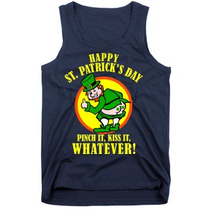 Happy St. Patrick's Day Pinch It, Kiss It, Whatever! Funny Irish Leprechaun Tank Top