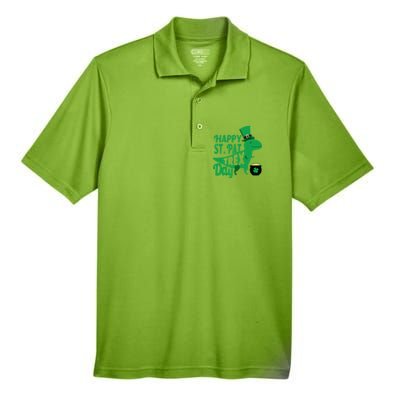 Happy St. Patrick's Pat T-Rrex Day Men's Origin Performance Pique Polo