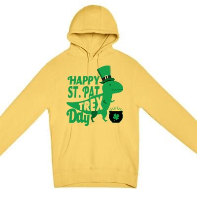 Happy St. Patrick's Pat T-Rrex Day Premium Pullover Hoodie