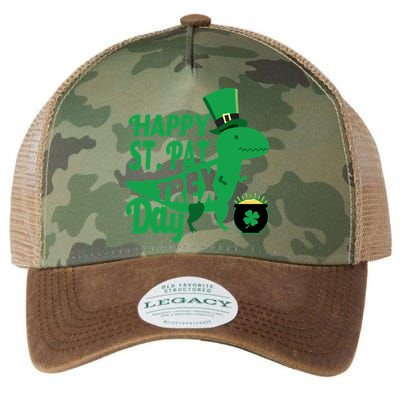 Happy St. Patrick's Pat T-Rrex Day Legacy Tie Dye Trucker Hat