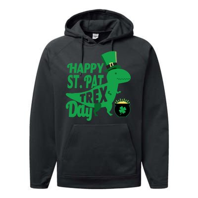 Happy St. Patrick's Pat T-Rrex Day Performance Fleece Hoodie