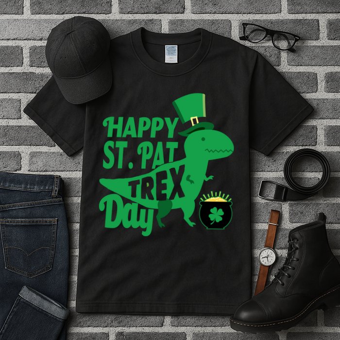 Happy St. Patrick's Pat T-Rrex Day Tall T-Shirt