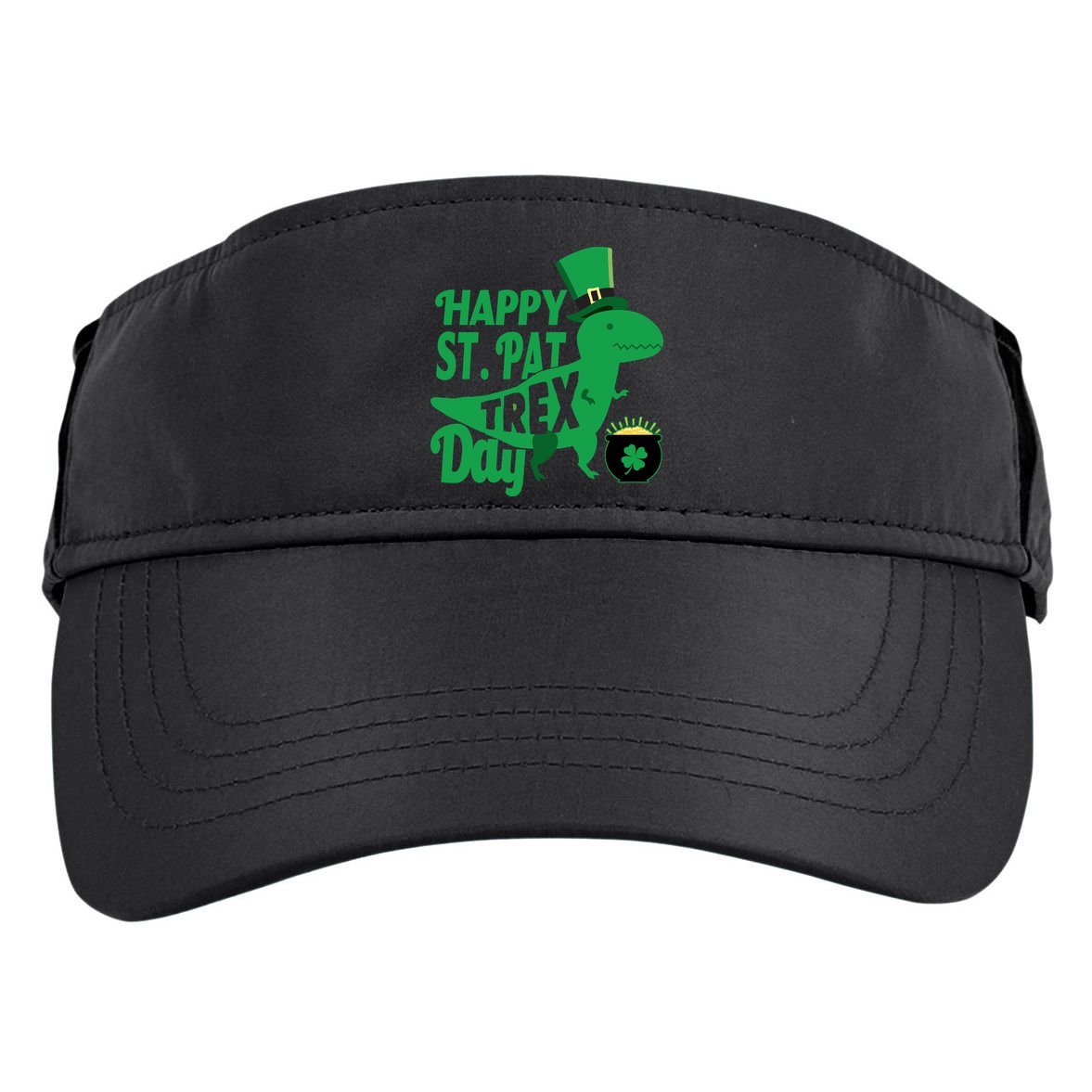 Happy St. Patrick's Pat T-Rrex Day Adult Drive Performance Visor