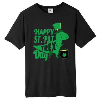 Happy St. Patrick's Pat T-Rrex Day Tall Fusion ChromaSoft Performance T-Shirt