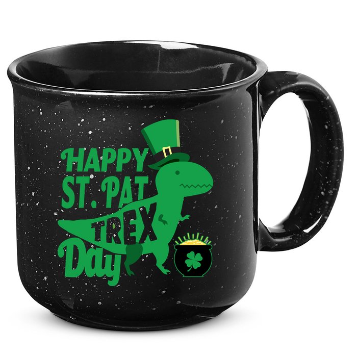 Happy St. Patrick's Pat T-Rrex Day 15oz Campfire Ceramic Mug