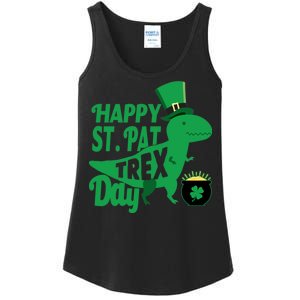 Happy St. Patrick's Pat T-Rrex Day Ladies Essential Tank