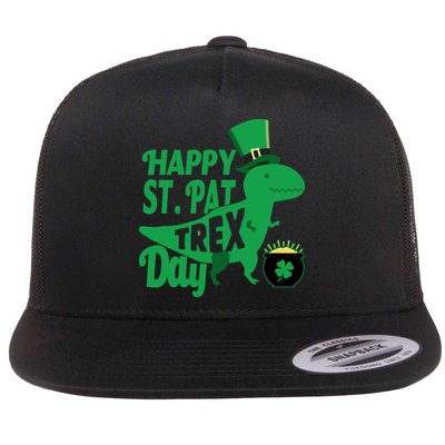 Happy St. Patrick's Pat T-Rrex Day Flatbill Hat