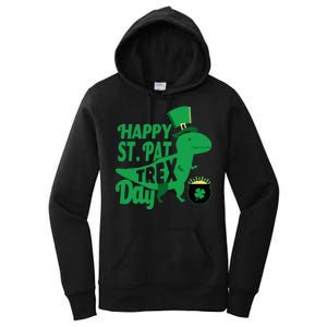 Happy St. Patrick's Pat T-Rrex Day Women's Pullover Hoodie