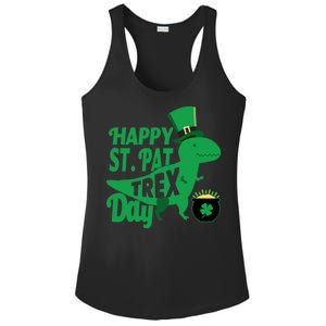 Happy St. Patrick's Pat T-Rrex Day Ladies PosiCharge Competitor Racerback Tank