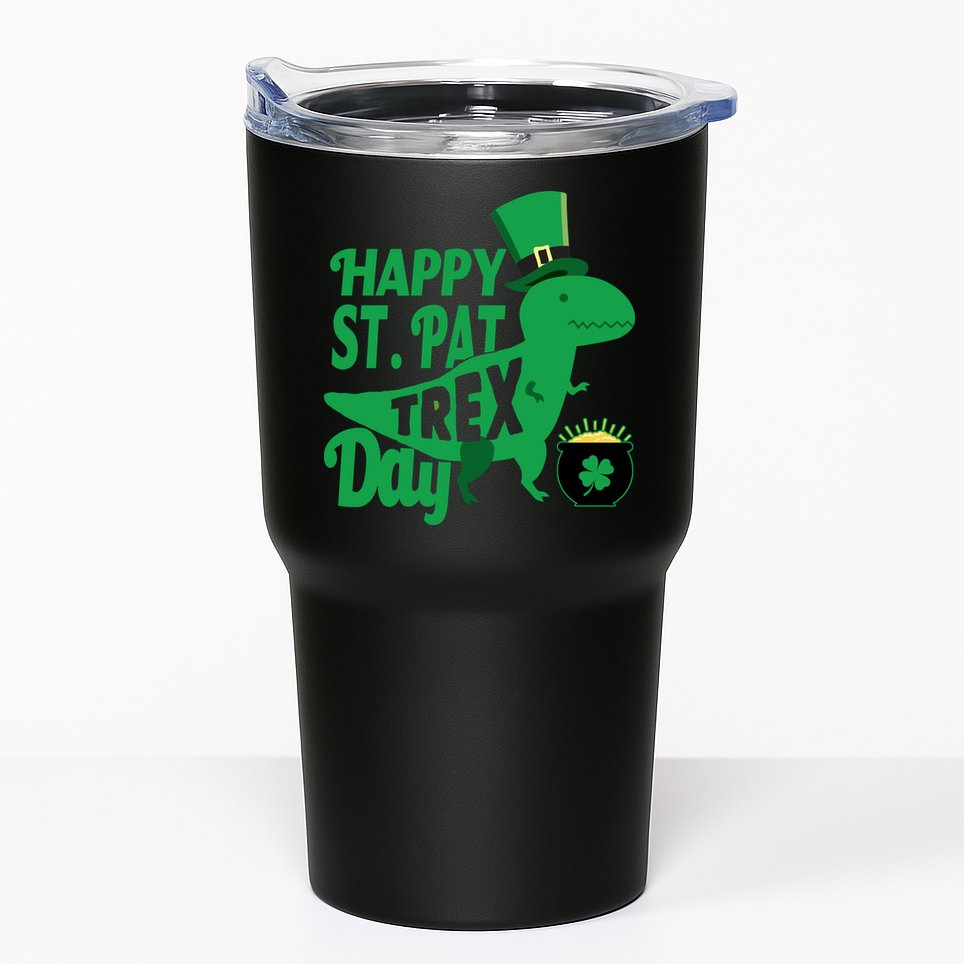 Happy St. Patrick's Pat T-Rrex Day Tumbler