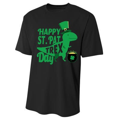 Happy St. Patrick's Pat T-Rrex Day Performance Sprint T-Shirt