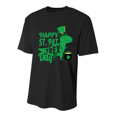 Happy St. Patrick's Pat T-Rrex Day Youth Performance Sprint T-Shirt