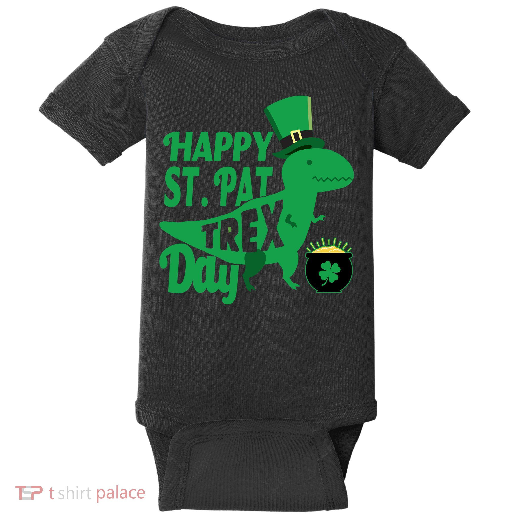 Happy St. Patrick's Pat T-Rrex Day Baby Bodysuit