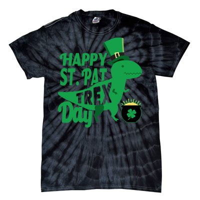 Happy St. Patrick's Pat T-Rrex Day Tie-Dye T-Shirt