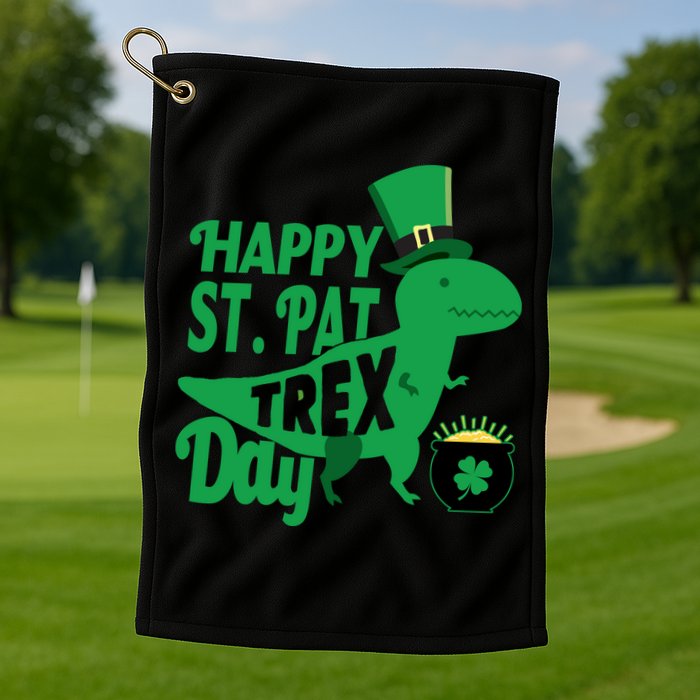 Happy St. Patrick's Pat T-Rrex Day Golf Towel
