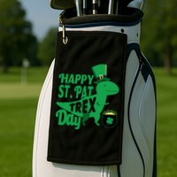 Happy St. Patrick's Pat T-Rrex Day Golf Towel