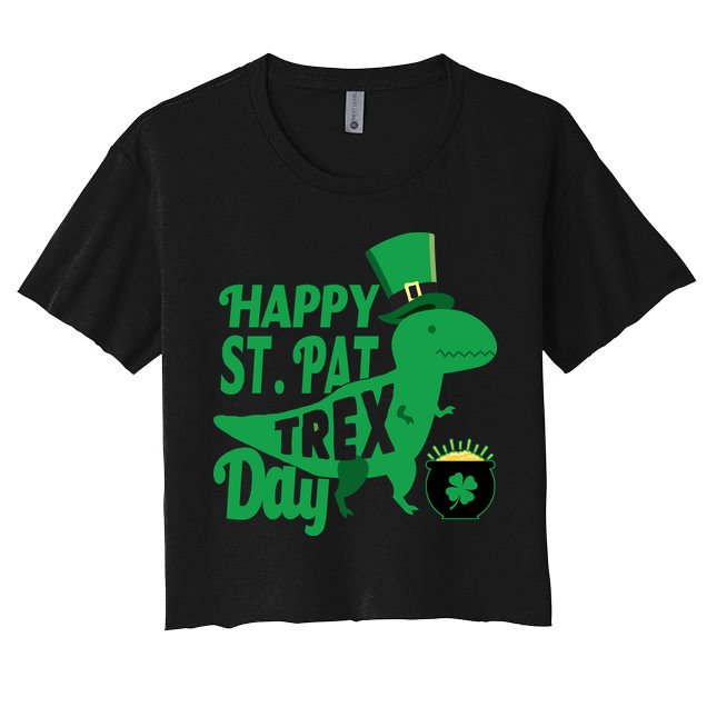 Happy St. Patrick's Pat T-Rrex Day Crop Top