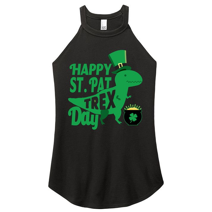 Happy St. Patrick's Pat T-Rrex Day Women's Perfect Tri Rocker Tank